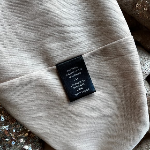 Crystal Doll Pink Sequined Ombre Body Con Prom Dress | Juniors 7 - Picture 12 of 13